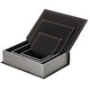 Vintiquewise Black Velvet Vintage Storage Wooden Antique Classic Decorative Book Box Holder, PK 3 QI004265.BK